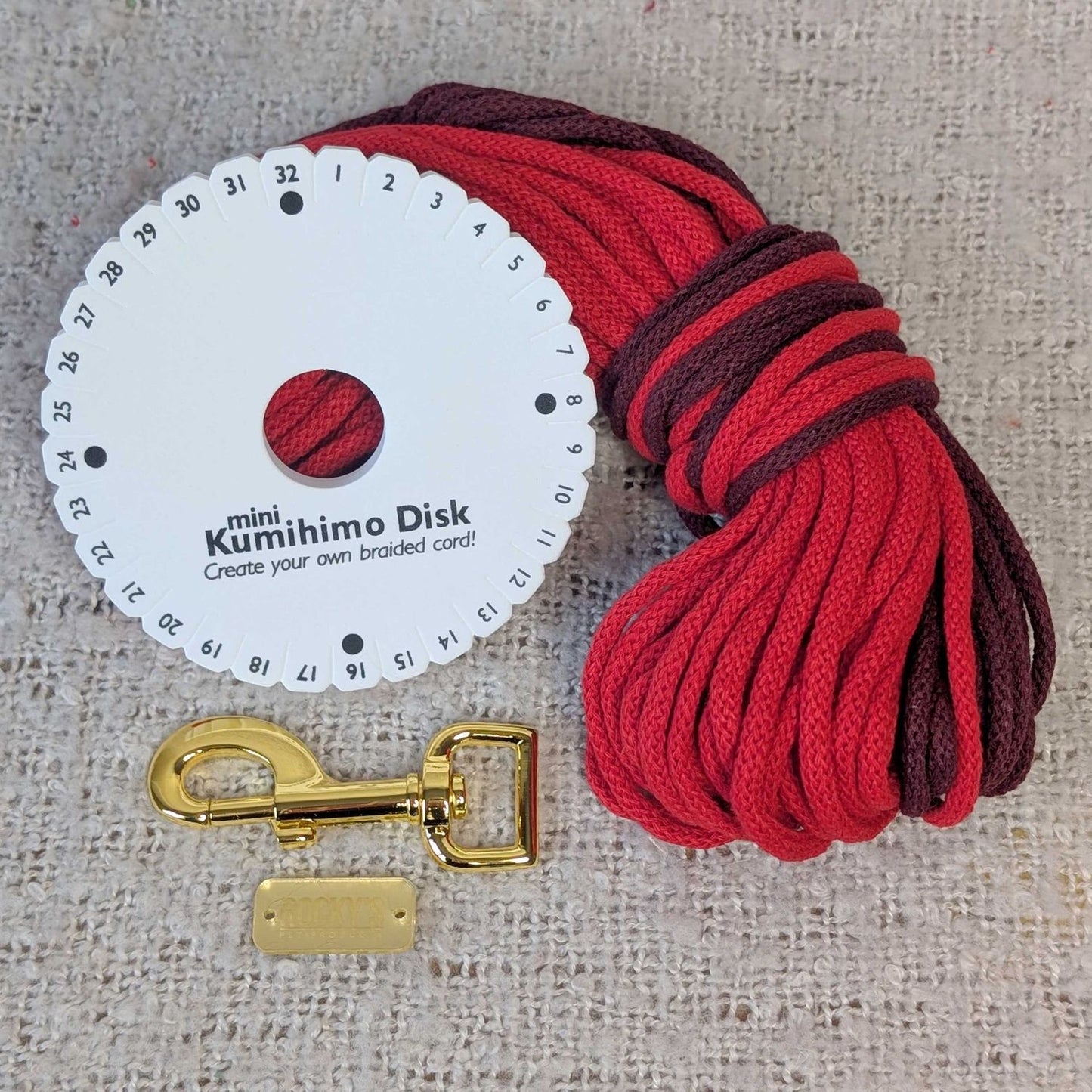 Heart Pattern Red Valentine's Day Make Your Own Dog Lead Craft Kit