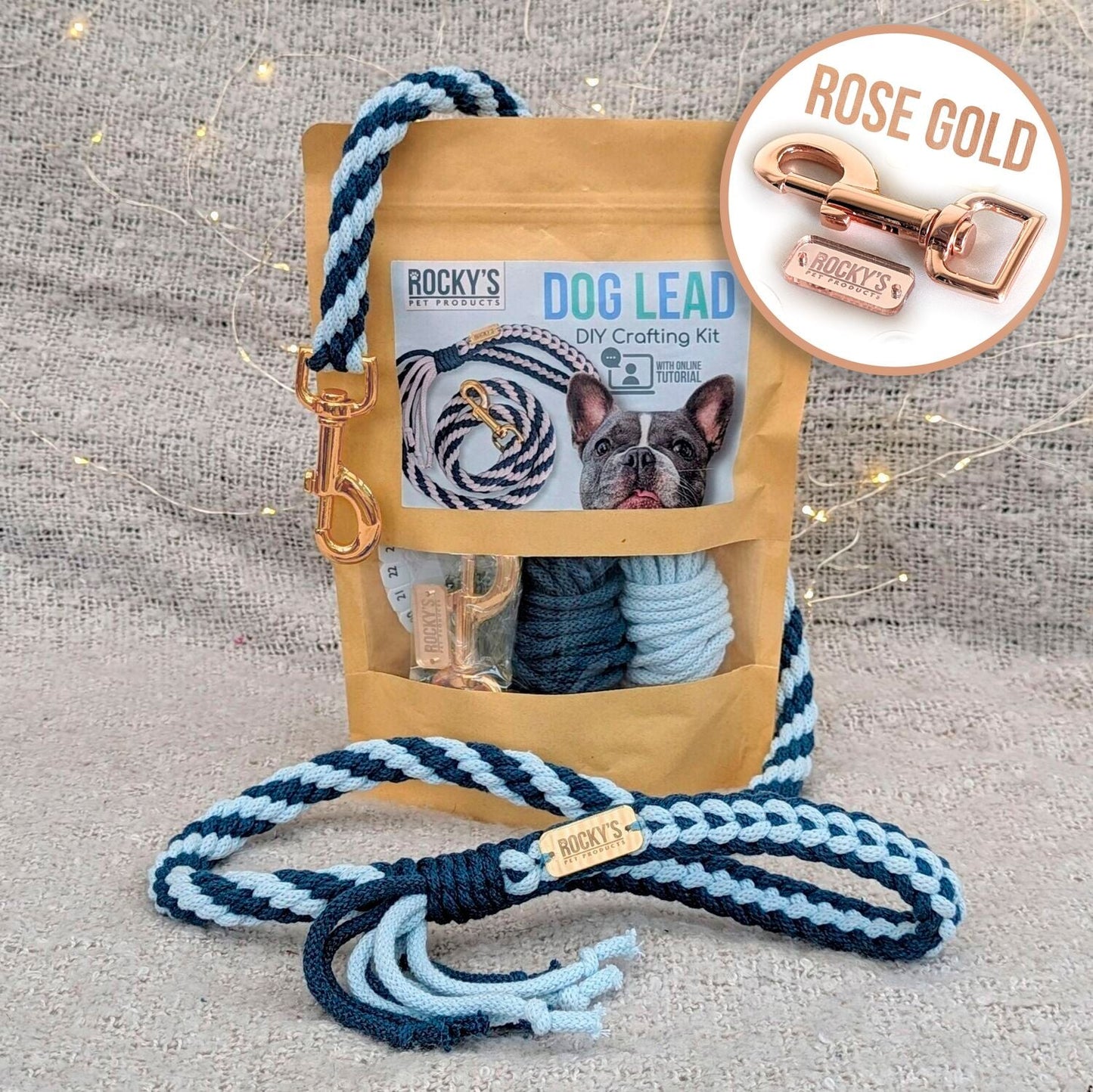 Make Your Own Dog Lead Craft Kit - BLUE