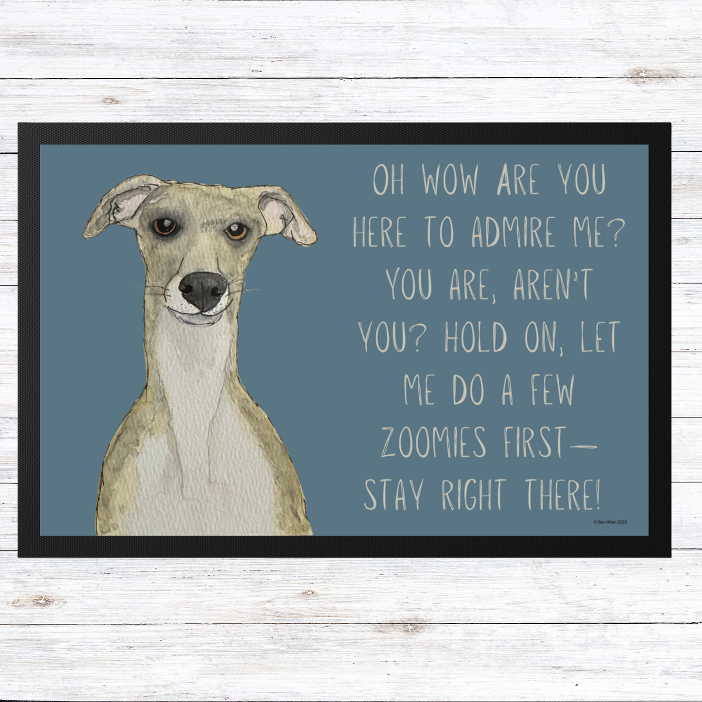 Zoomies Welcome: Whippet Door Mat – The Ultimate Pet Greeting!