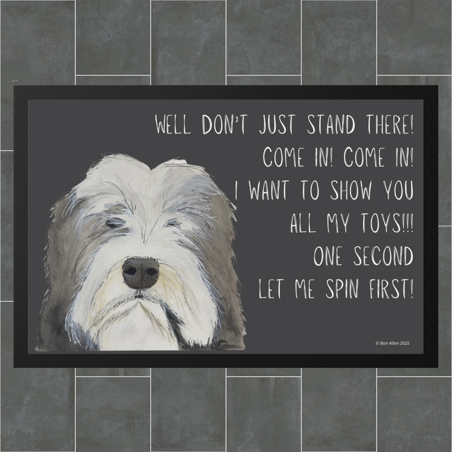 Welcome (Mat) to the Hairicane: Bearded Collie Style!