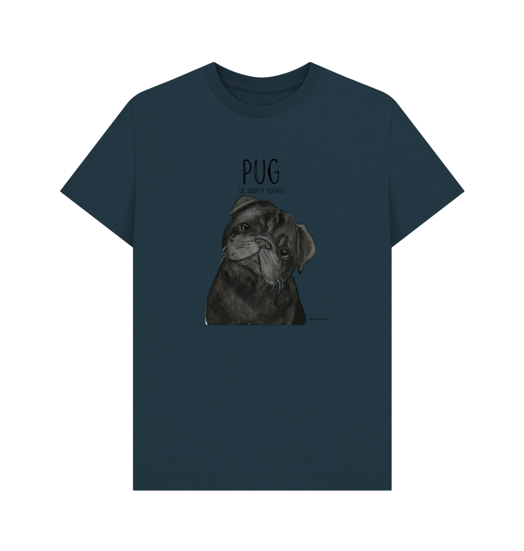 Snorty Potato Men’s T-Shirt – Perfect for Pug Lovers and Snack Enthusiasts!