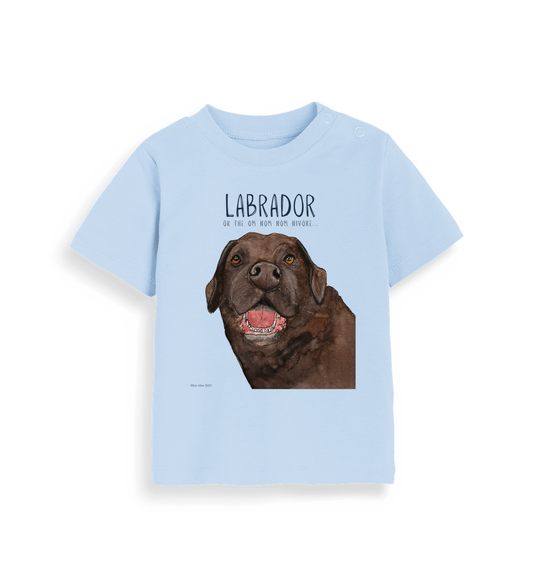 Tiny Tummy, Big Appetite – Baby’s First Chocolate Labrador Tee