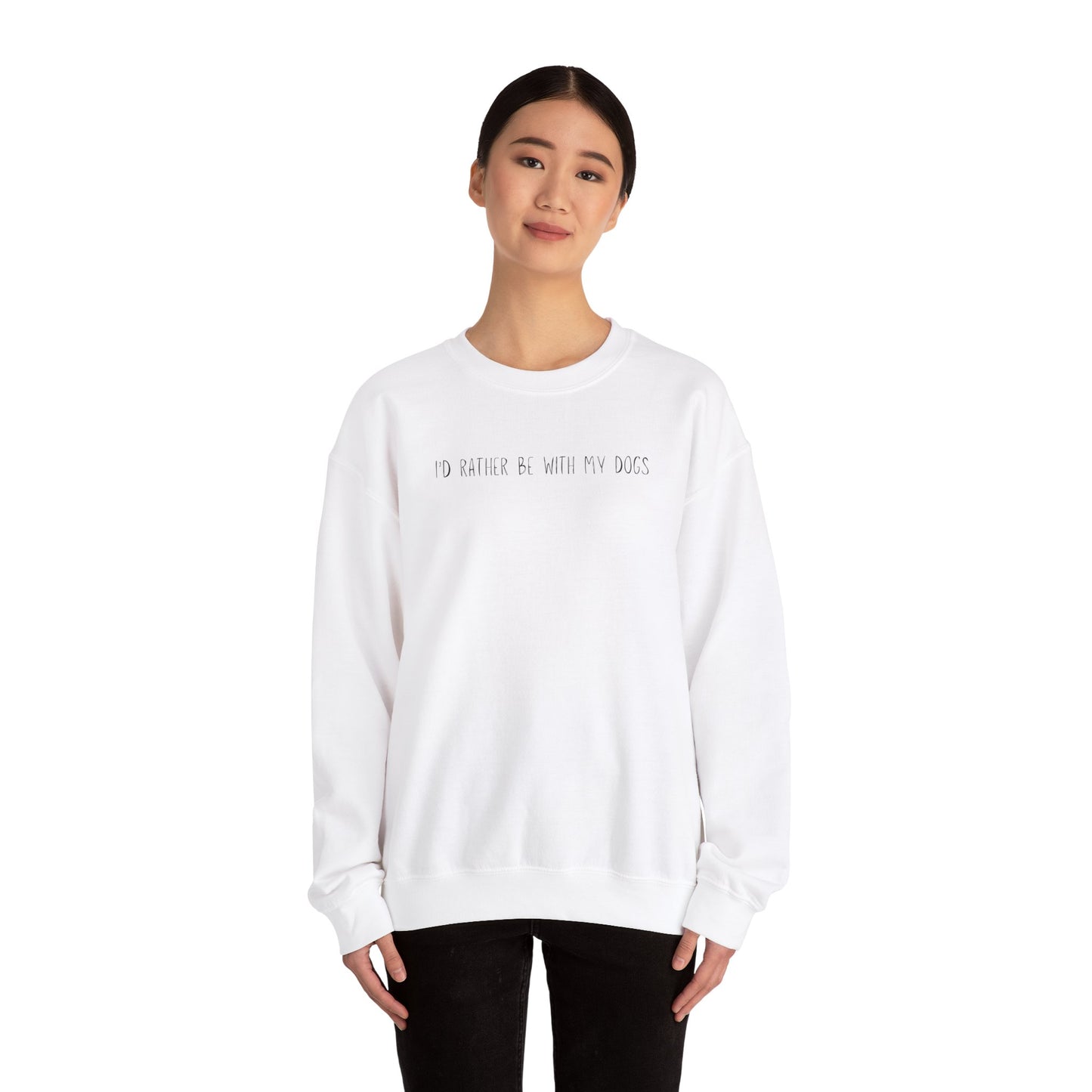 Id Rather Be With My Dogs Unisex Heavy Blend™ Crewneck Sweatshirt