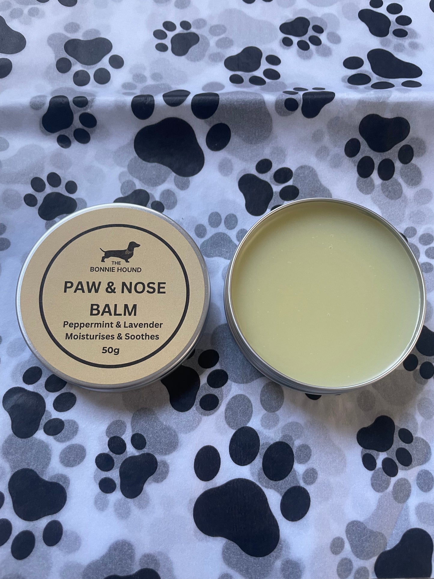 Handmade Paw, Nose and Skin Balm - Peppermint & Lavender - 50g