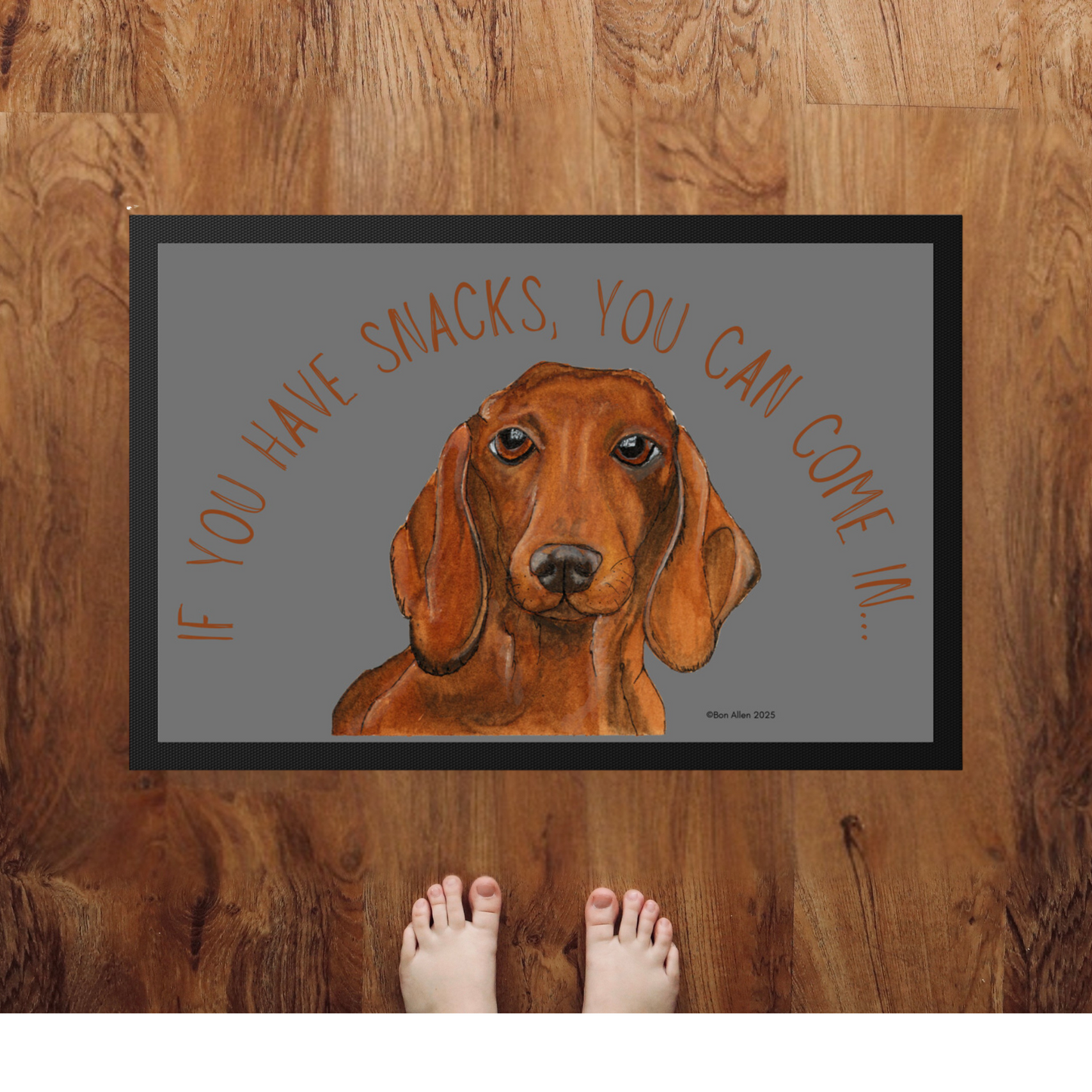 Snacks-Only VIP Access: The Dachshund Doormat!