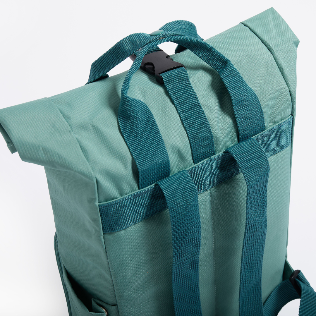 Back & Tan Dachshund Roll-Top Backpack – Small Dog, Big Adventure!