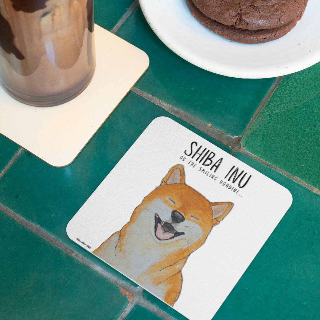 Shiba Inu Coasters – Smiling Houdini Approved!