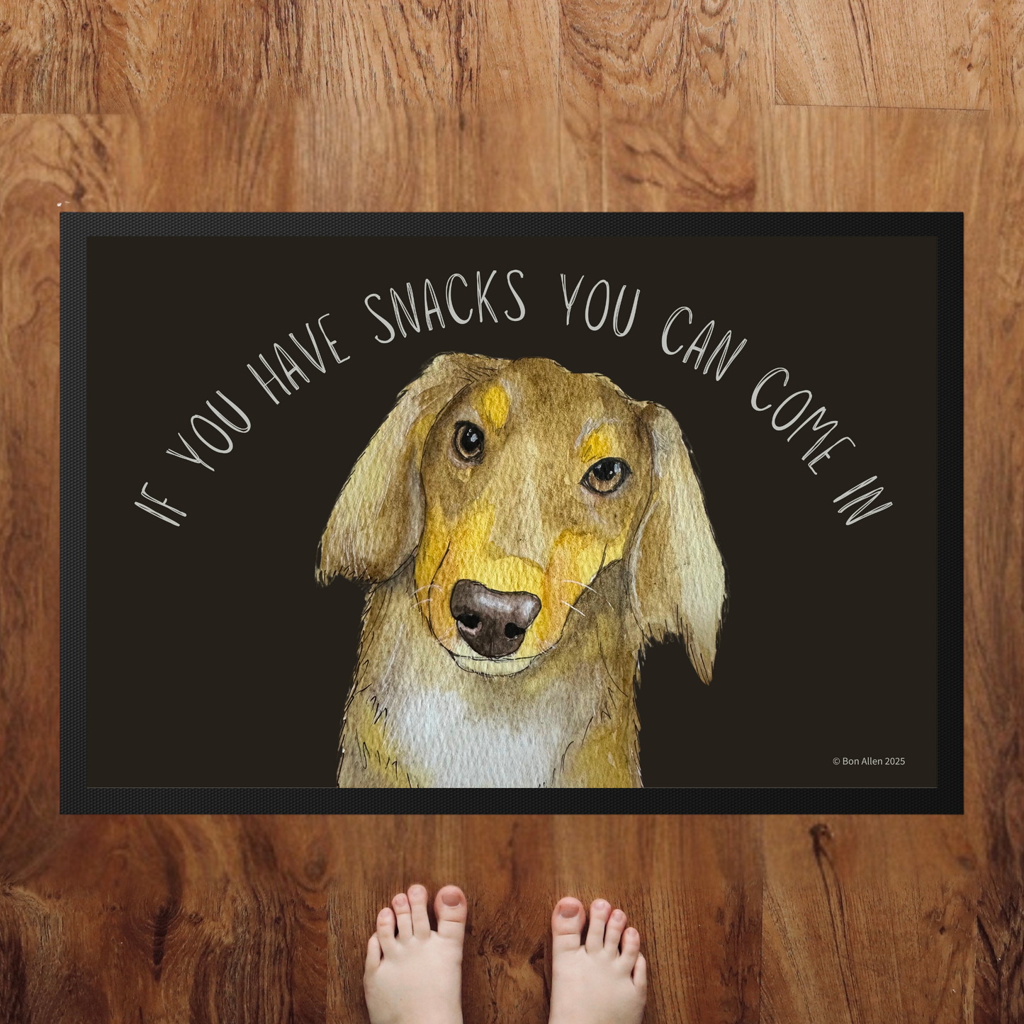 Snacks-Only VIP Access: The Long Haired Dachshund Doormat!