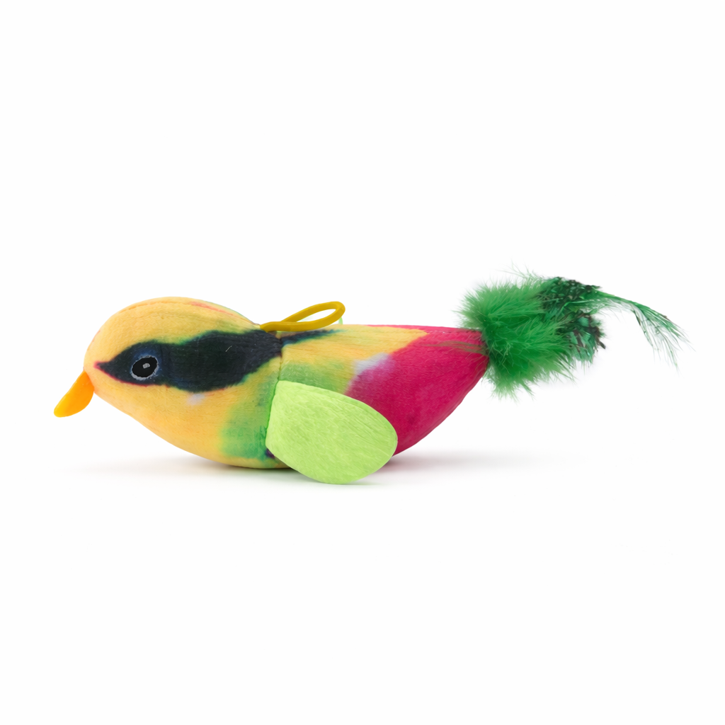 Chirping Bird Cat Toy – Interactive Plush Bird with Sound for Indoor Cats