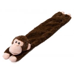Ani Brown Monkey Stuffed Head Dog Toy