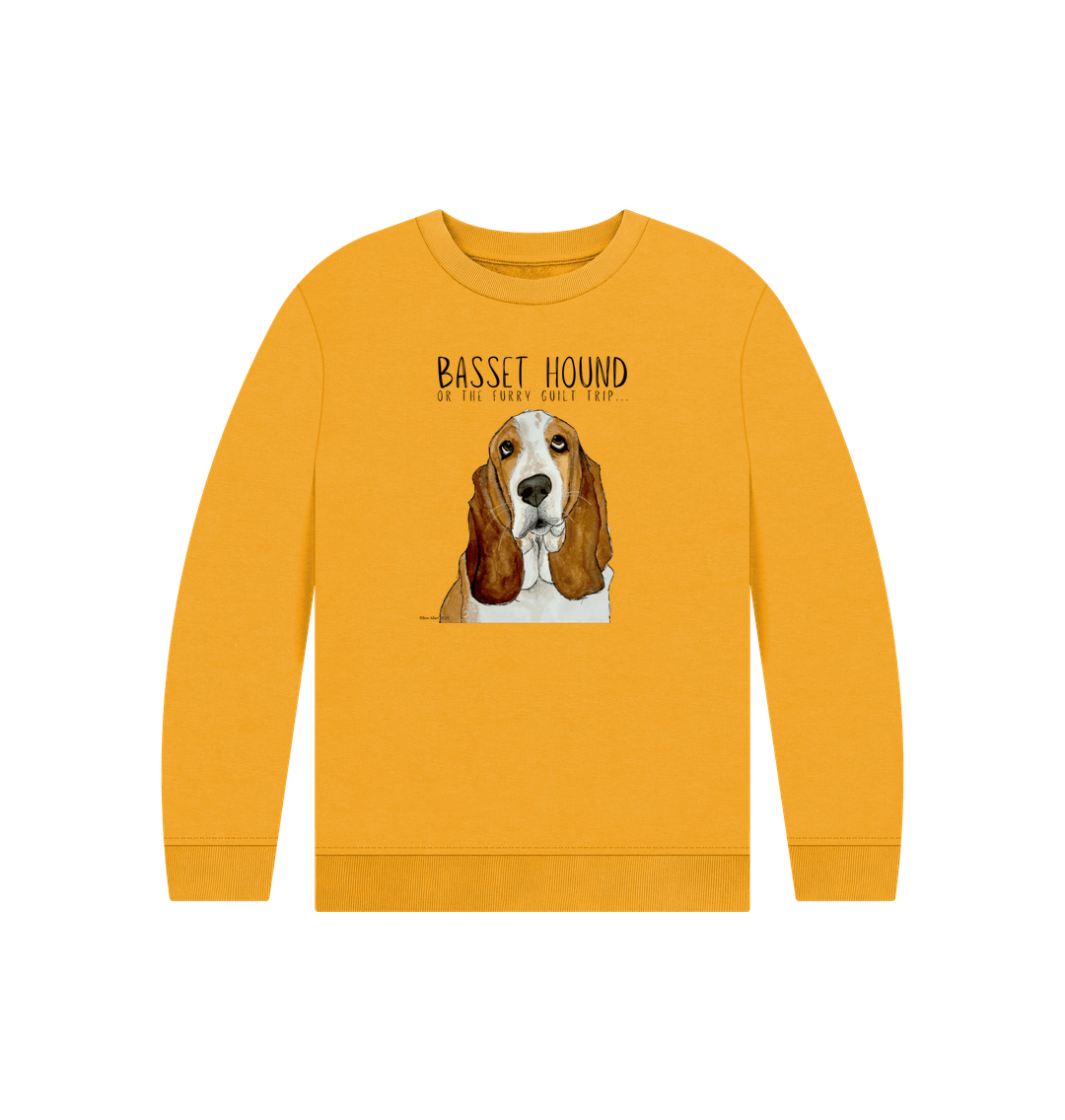 Basset Hound Child's Sweatshirt: Cozy Guilt Trip, Now in Sweatshirt Form!