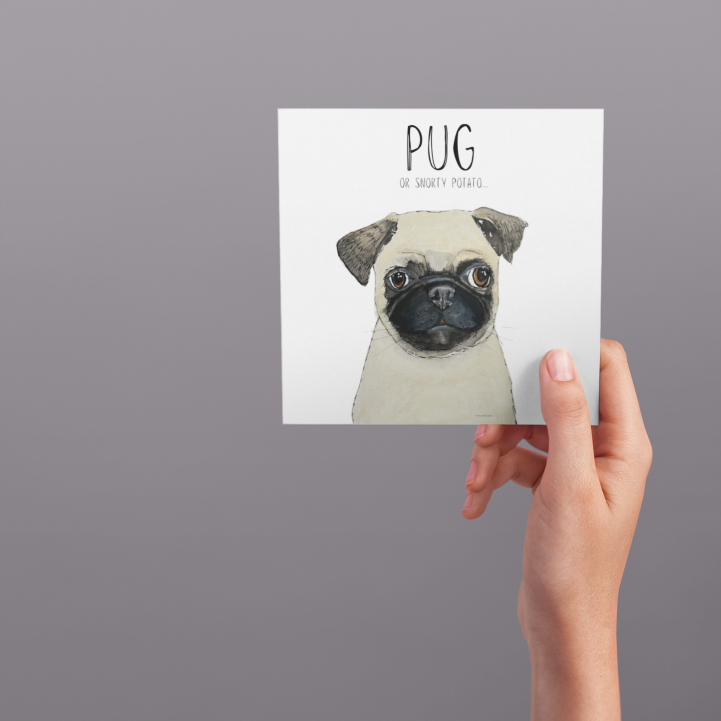 Snorty Potato Greetings – The Perfect Pug Card!