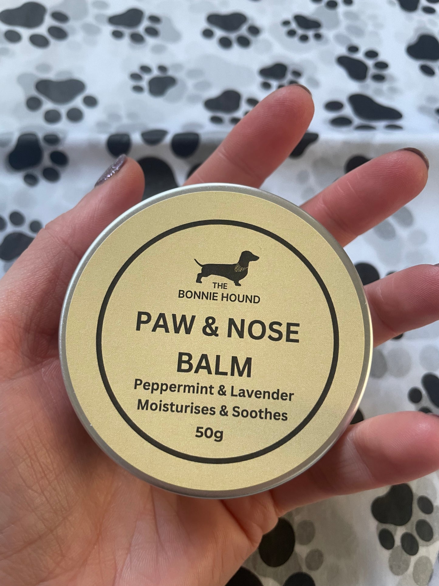 Handmade Paw, Nose and Skin Balm - Peppermint & Lavender - 50g