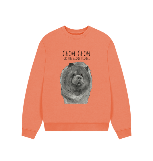 Stay Cozy in the Blue Chow Chow Women’s Oversized Sweatshirt – Featuring The Aloof Floof!