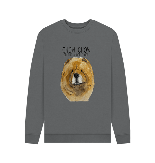 Stay Cozy in Style – Red Chow Chow Men's Crewneck Sweatshirt!