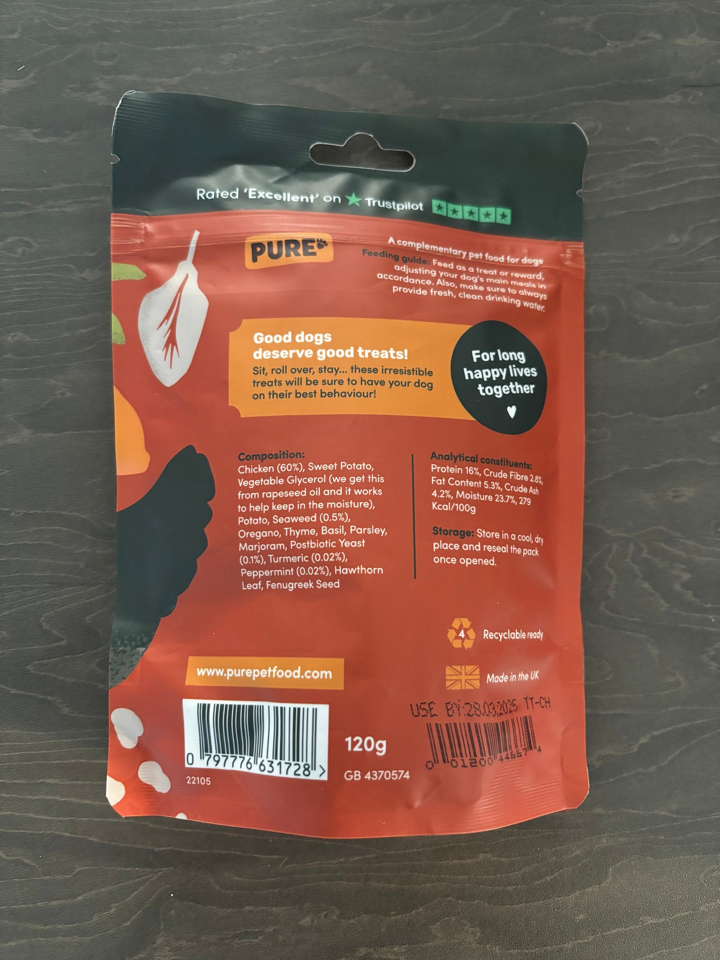 Pure Pet Food - Tempting chicken training treats 120g