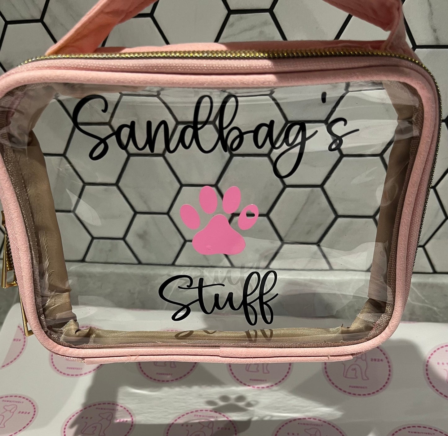 Personalised Pet Vanity/Travel Bags