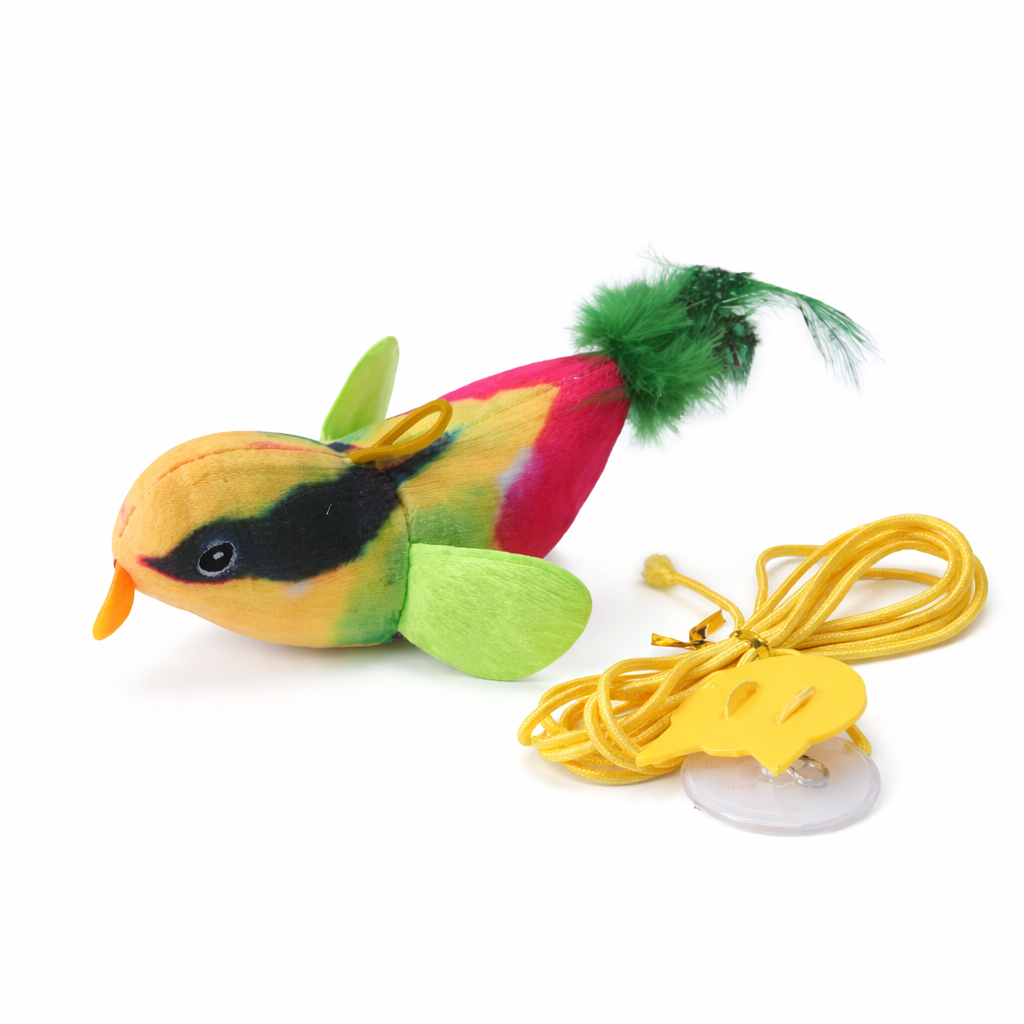 Chirping Bird Cat Toy – Interactive Plush Bird with Sound for Indoor Cats