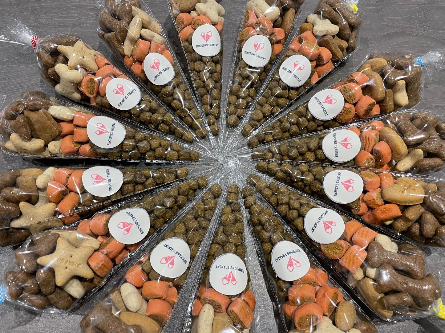 Dog Chocolate / Biscuit Treat Party Cones