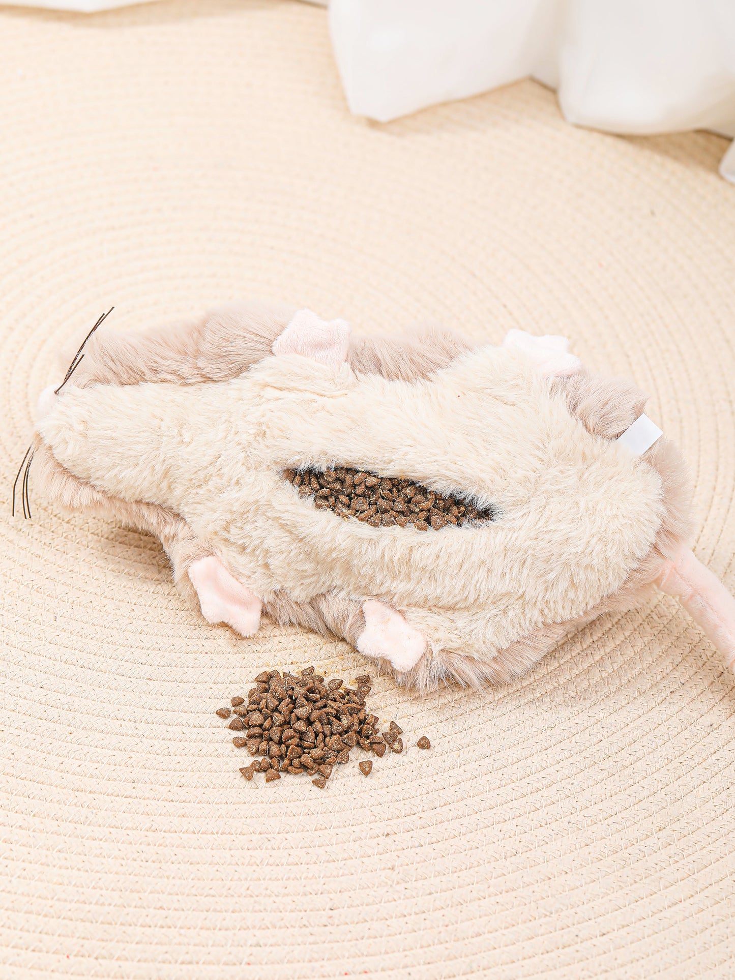 Snuffle Mouse Dog Toy – Nosework Puzzle Plush with Hidden Treat Pockets