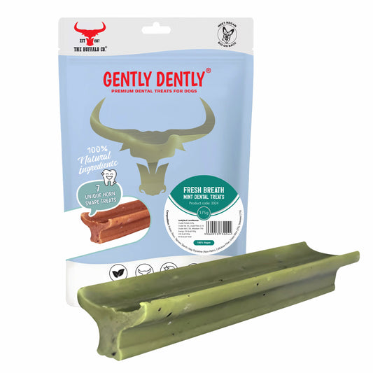 Gently Dently- Fresh Breath Mint Dental Treats for Dogs 175g
