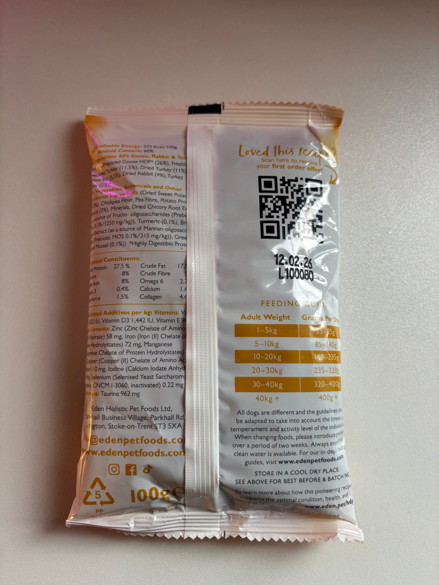 EDEN Gourmet Range Goose & Turkey Dog Food - 200g