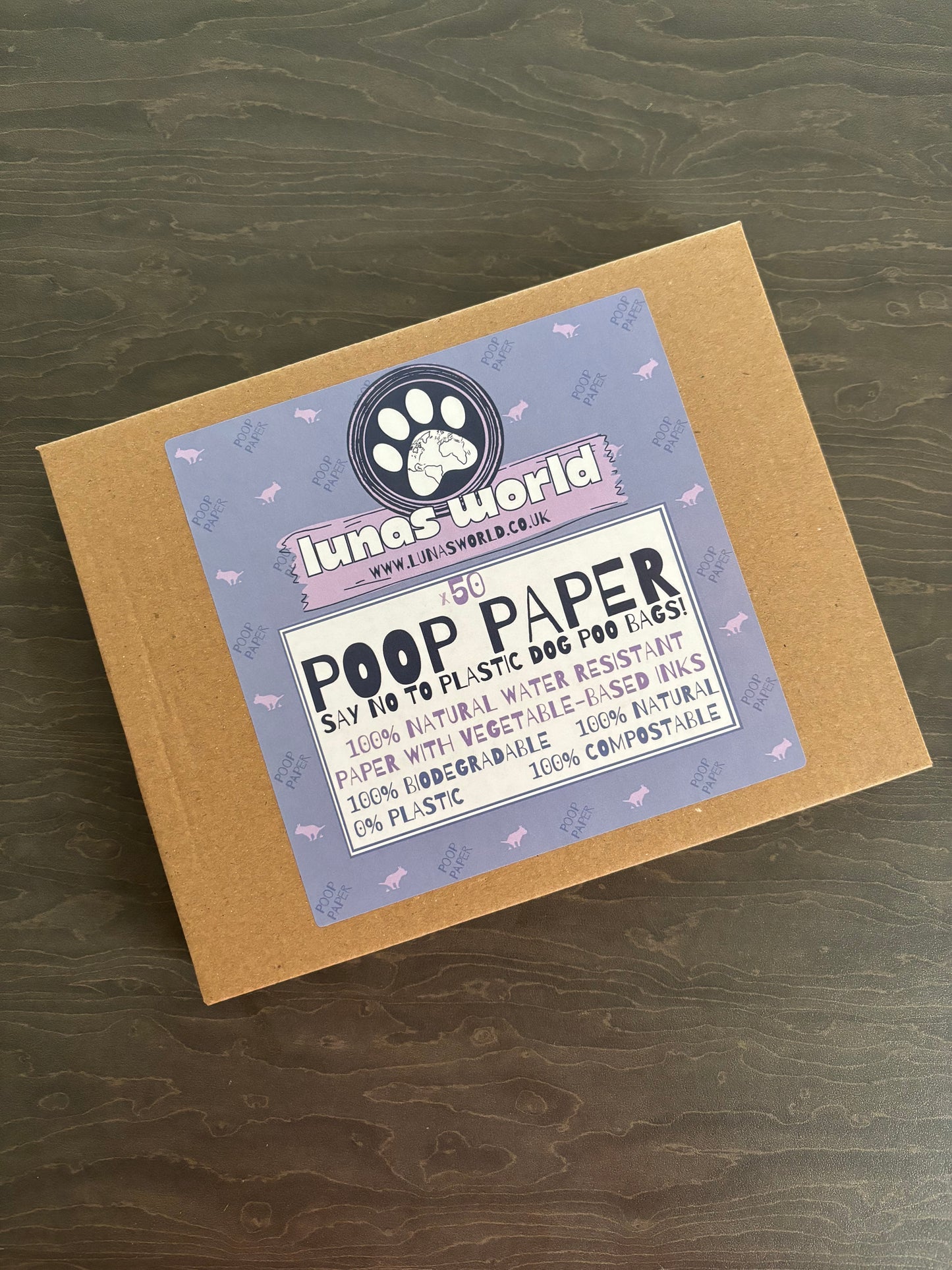 Poop Paper 50 Pack - Small and Medium Dogs