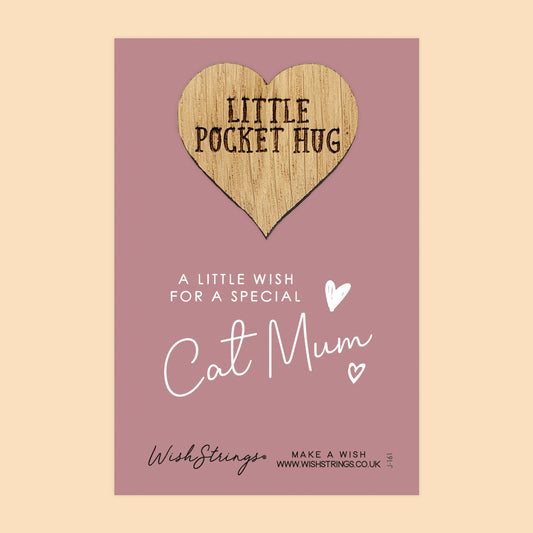 Pocket Hug - Cat Mum | Thoughtful Gift for Cat Lovers & Pet Parents | Keepsake Token for Sending Hugs to a Special Cat Mum
