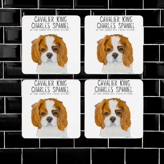 Royal Paws: Cavalier King Charles Spaniel Coaster Set of 4