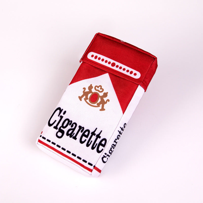 "Bad Habit" Squeaky Dog Toy – Cigarette Box Parody Plush with Chew Sticks