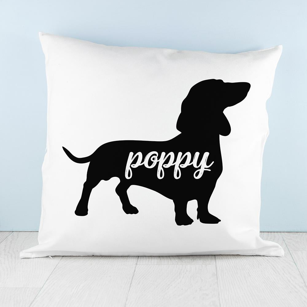 Personalised Dachshund Silhouette Cushion Cover