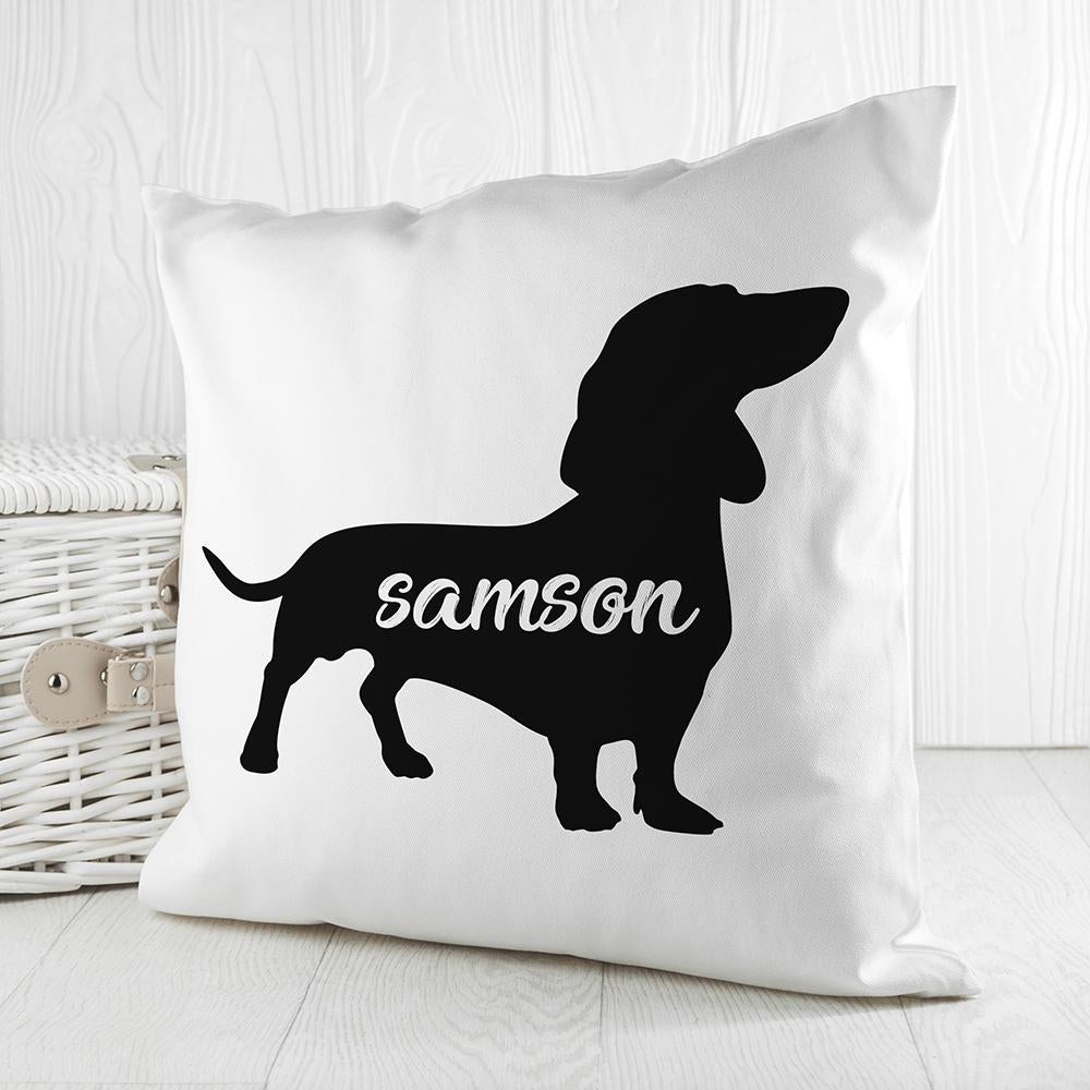 Personalised Dachshund Silhouette Cushion Cover