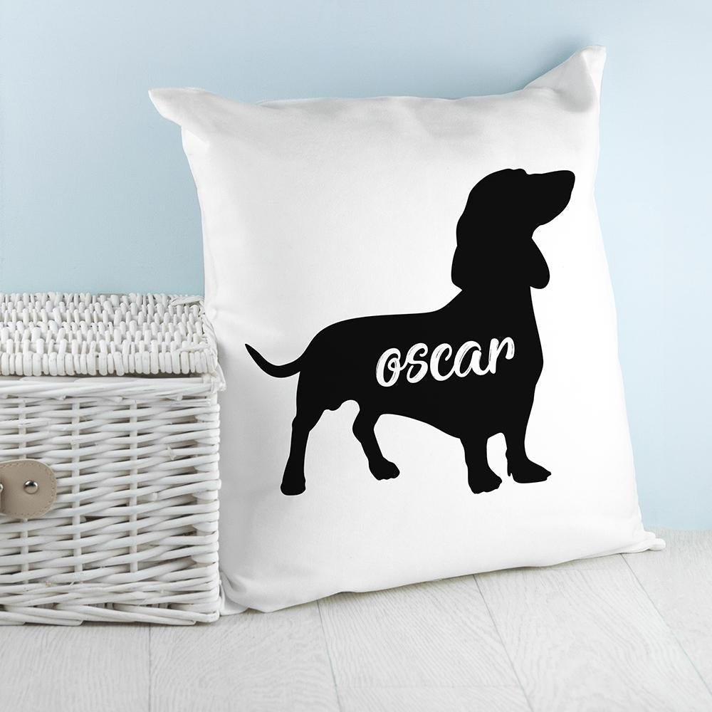 Personalised Dachshund Silhouette Cushion Cover