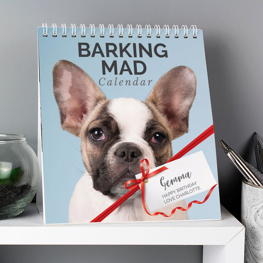 Personalised 2026 Barking Mad Dog Desk Calendar