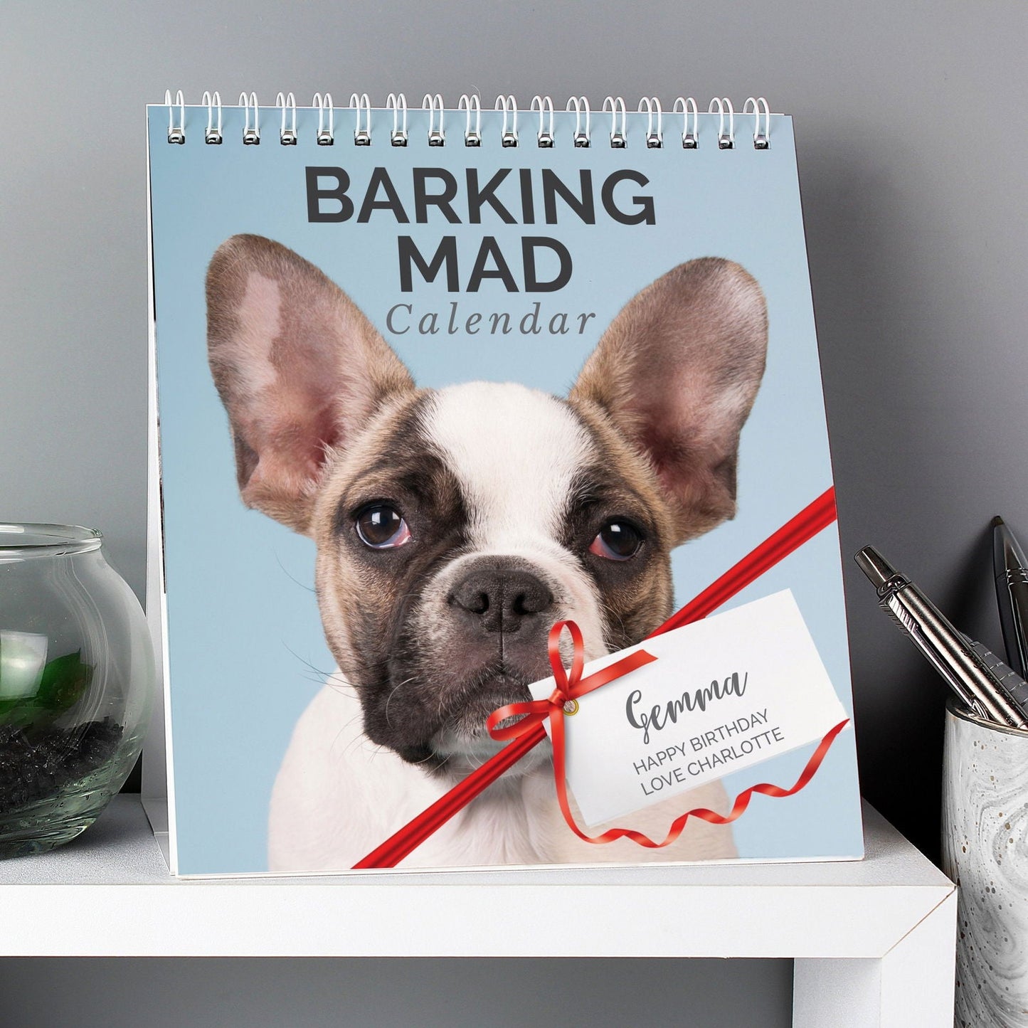 Personalised 2026 Barking Mad Dog Desk Calendar
