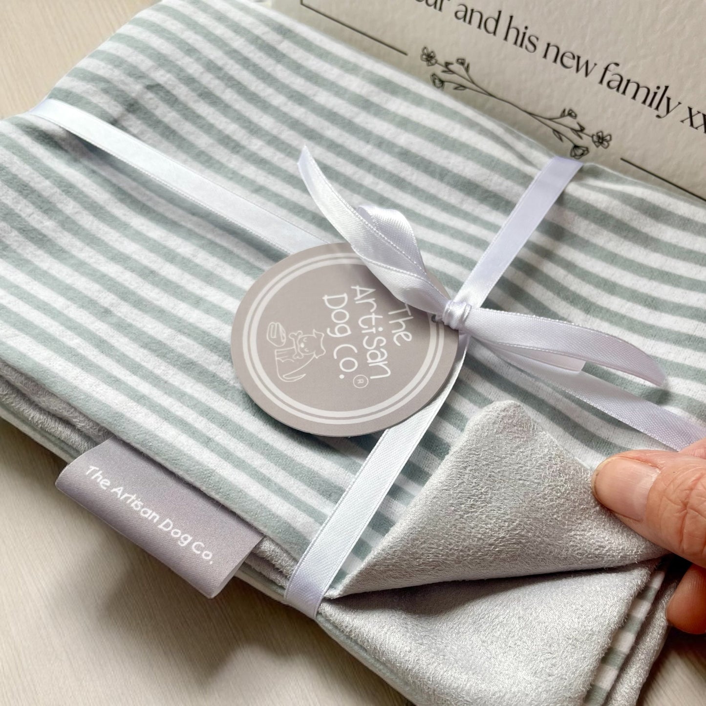 New Puppy Scent Blanket/Mat and Personalised Note