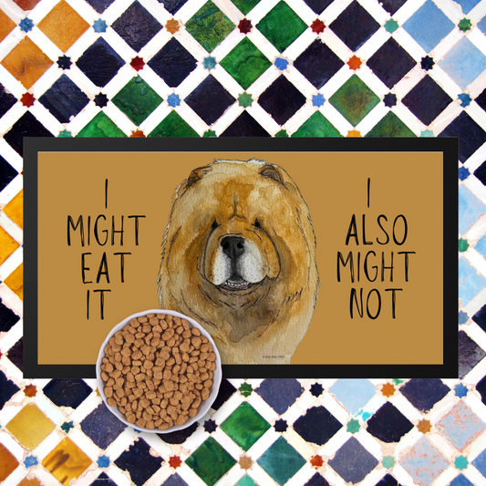 Make Mealtime Fun with Our Red Chow Chow Pet Bowl Mat!