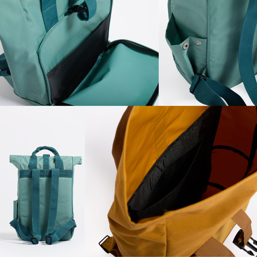 Fawn Chow Chow Chic: Aloof Floof Roll-Top Backpack
