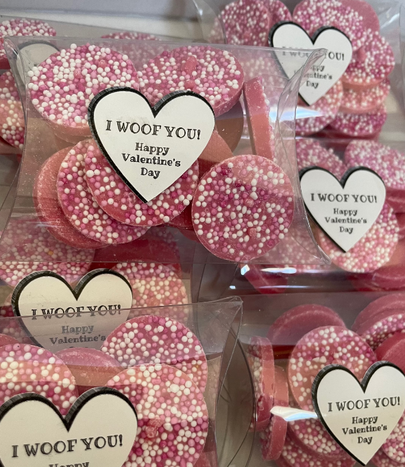 Dog Chocolate / Biscuit Treats - Valentine's Pillow Boxes