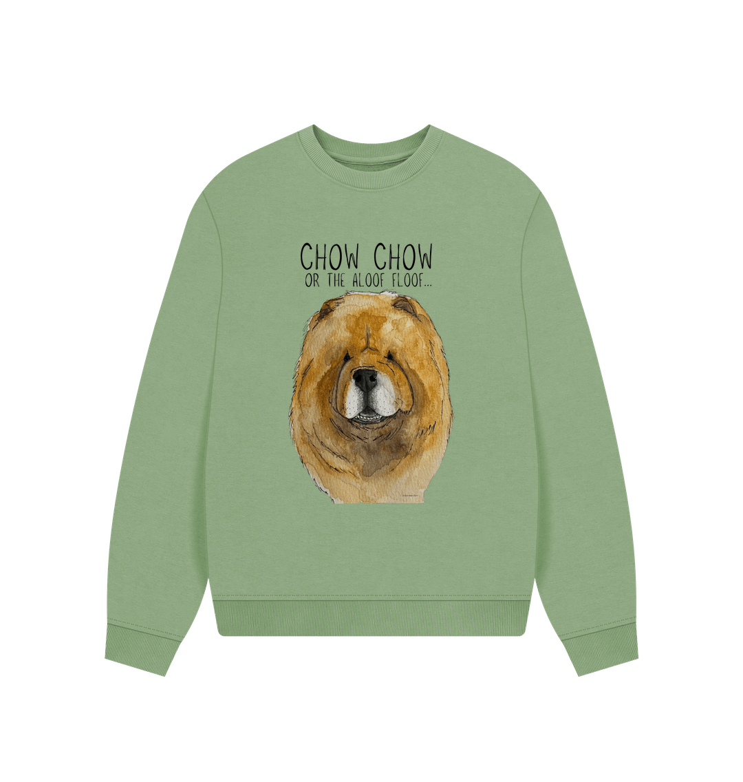 Snuggle in Style – Red Chow Chow Ladies Oversized Sweatshirt!