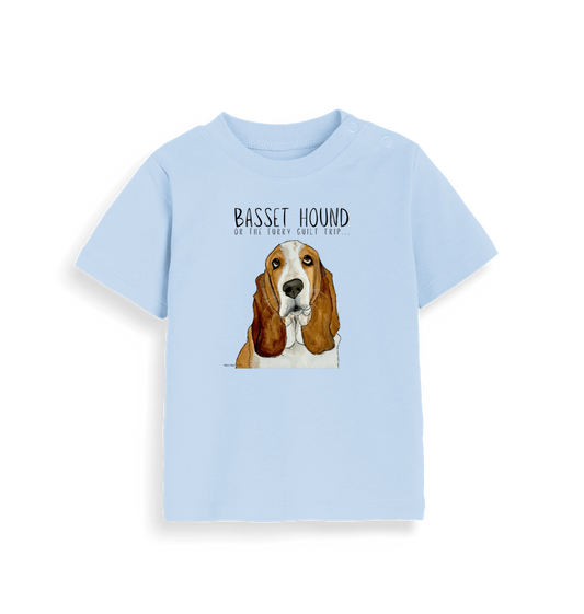Basset Hound Baby T-Shirt: The Cutest Guilt Trip for Your Little One!