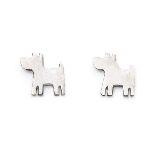 Beginnings Sterling Silver Dog Earrings A2016