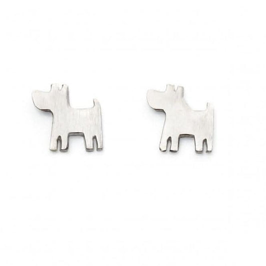 Beginnings Sterling Silver Dog Earrings A2016