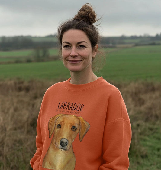Will Sit for Snacks: The Fox Red Labrador Oversized Sweatshirt