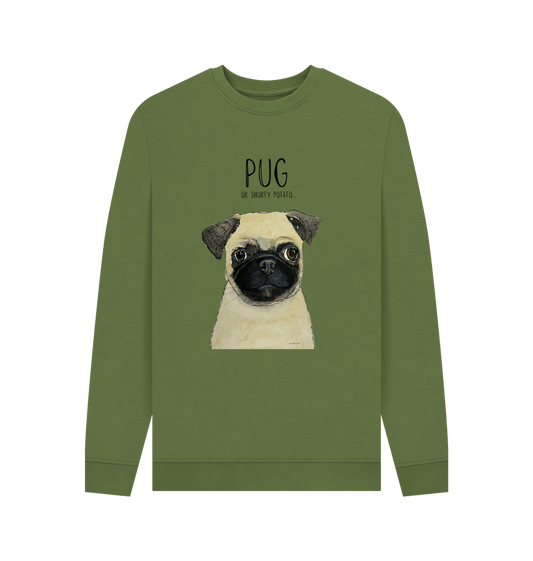 Pug or Snorty Potato? Men's Crew Neck Sweatshirt for Pug Lovers