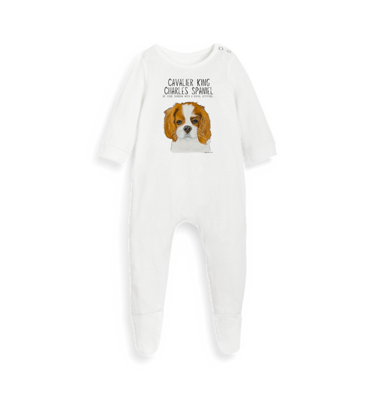 Nap Like Nobility: Eco Baby Sleep Suit with Cavalier Charm