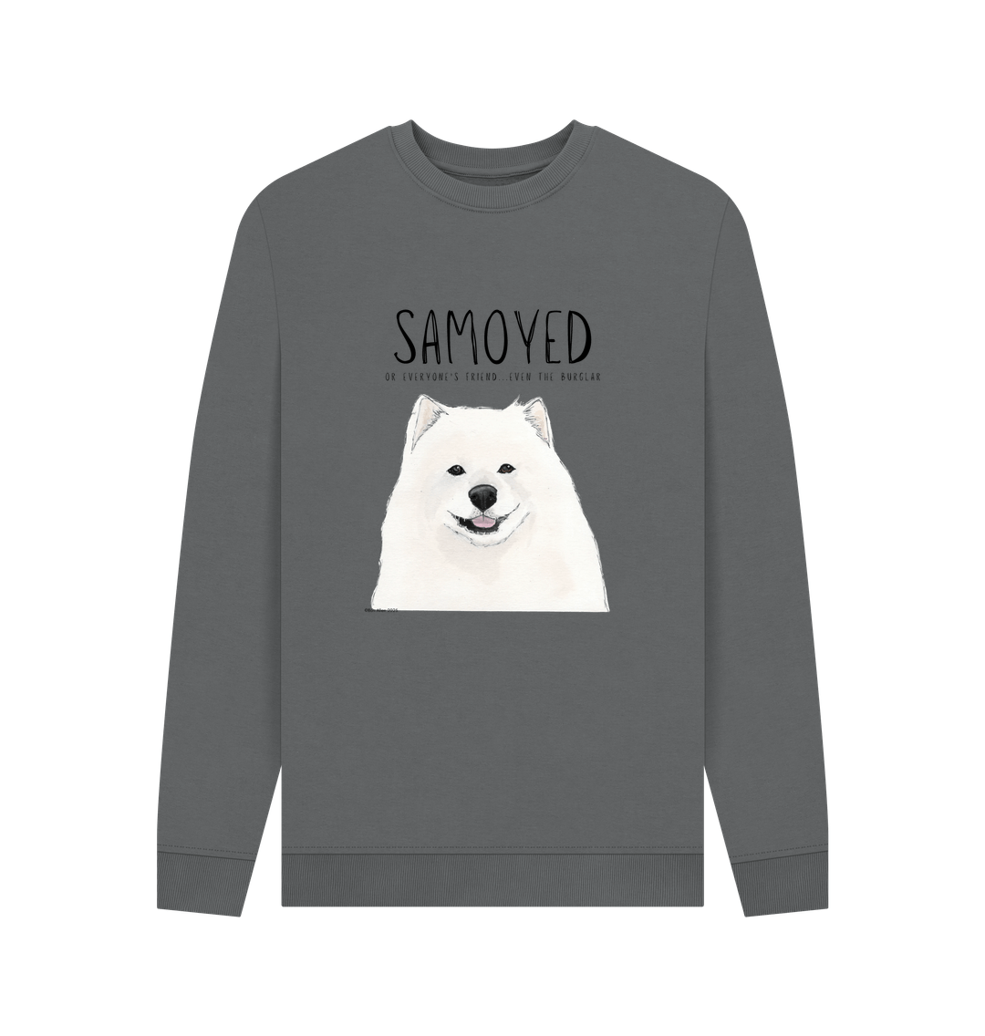 Warm, Fluffy & Slightly Suspicious – Samoyed Crewneck Sweatshirt