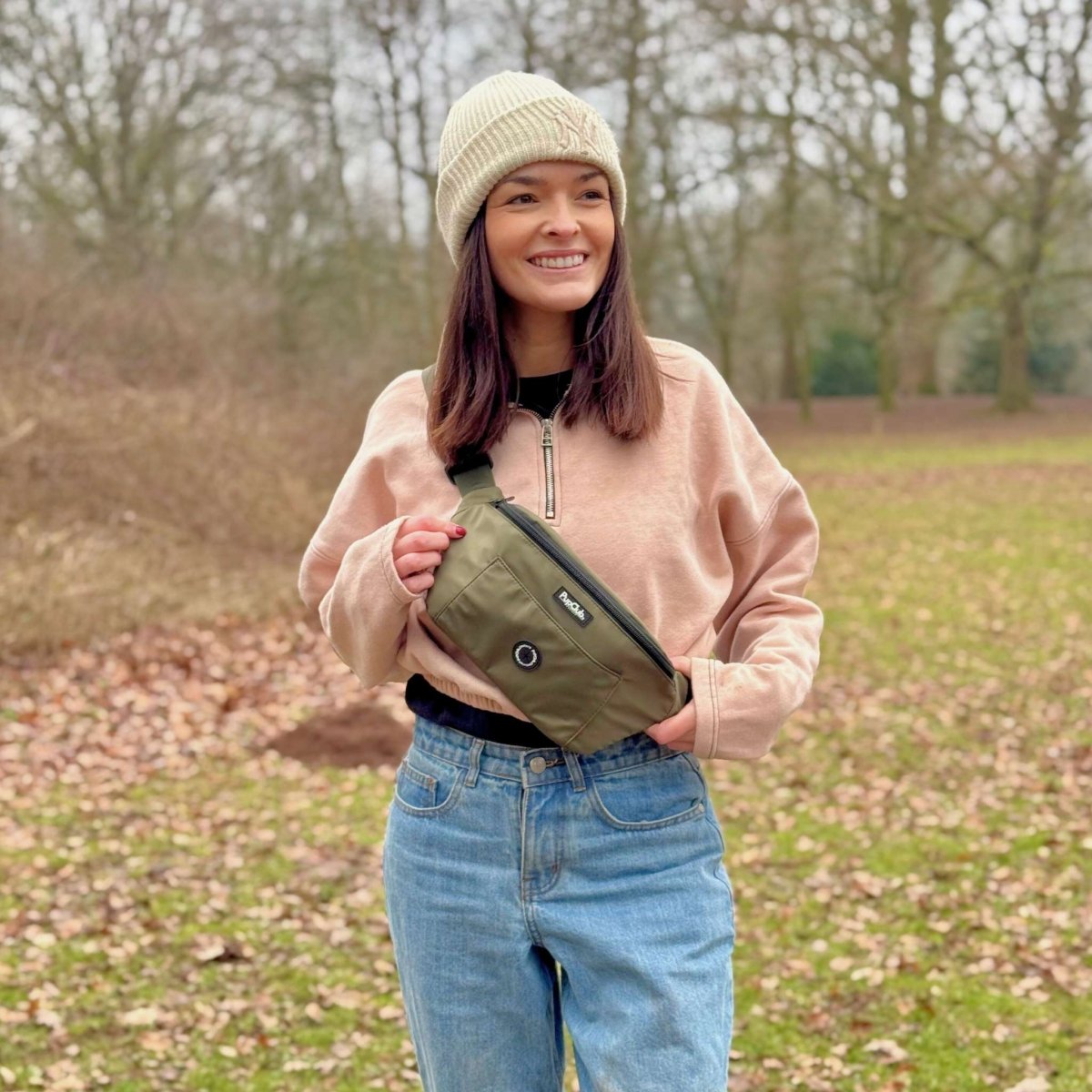 Dog Walking Bum Bag - Khaki Green