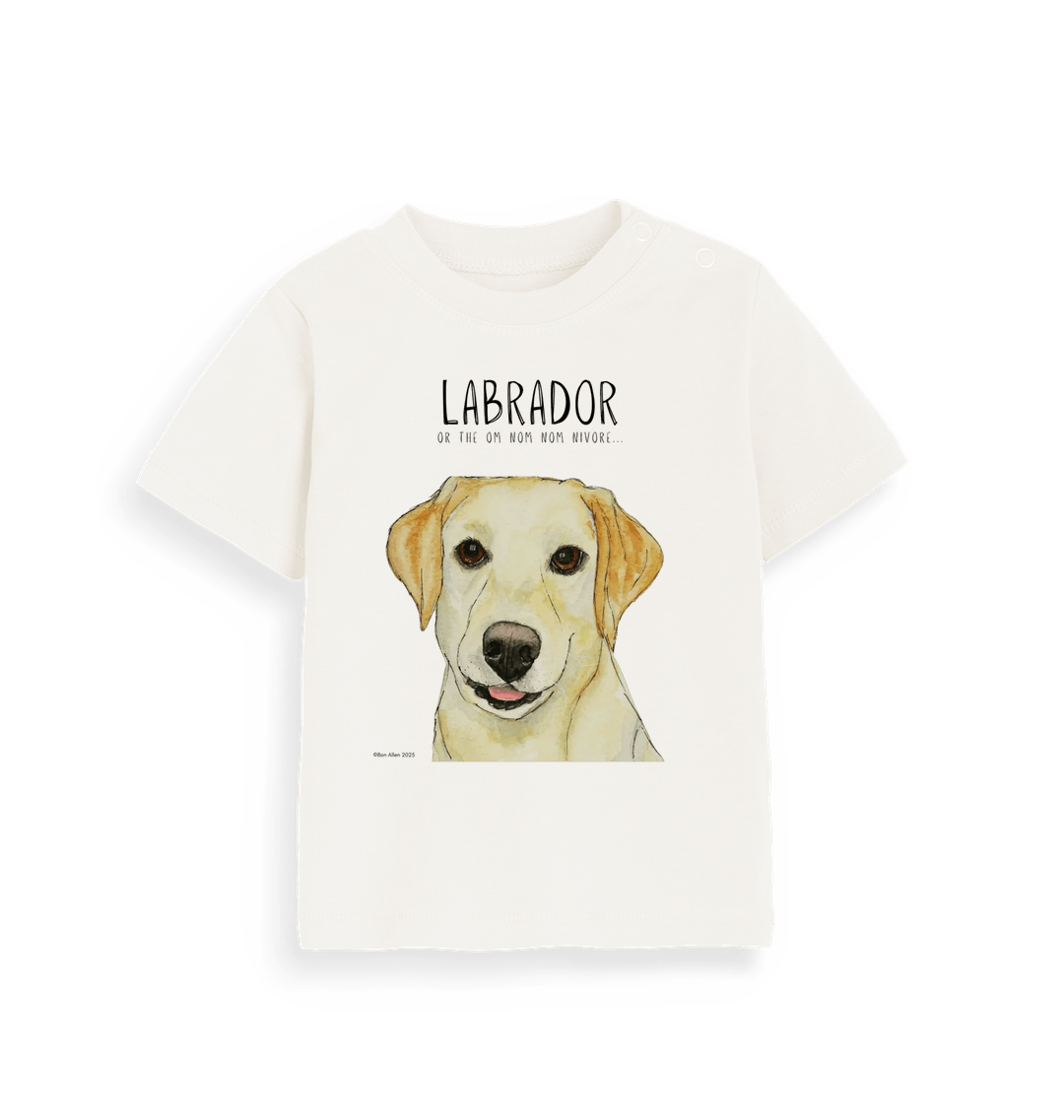 Tiny Tummy, Big Appetite – Baby’s First Yellow Labrador Tee