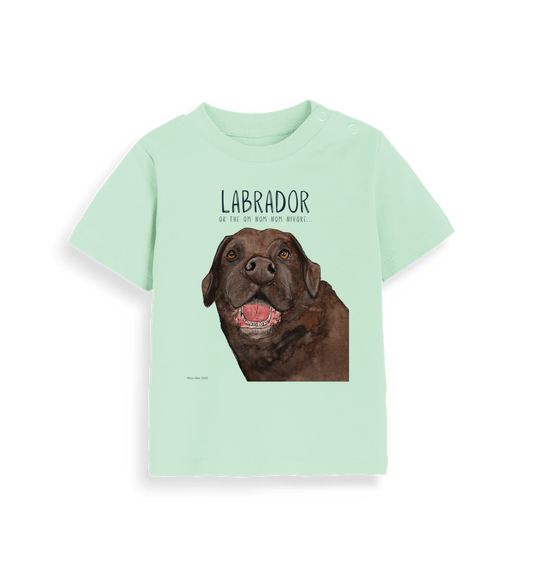 Tiny Tummy, Big Appetite – Baby’s First Chocolate Labrador Tee